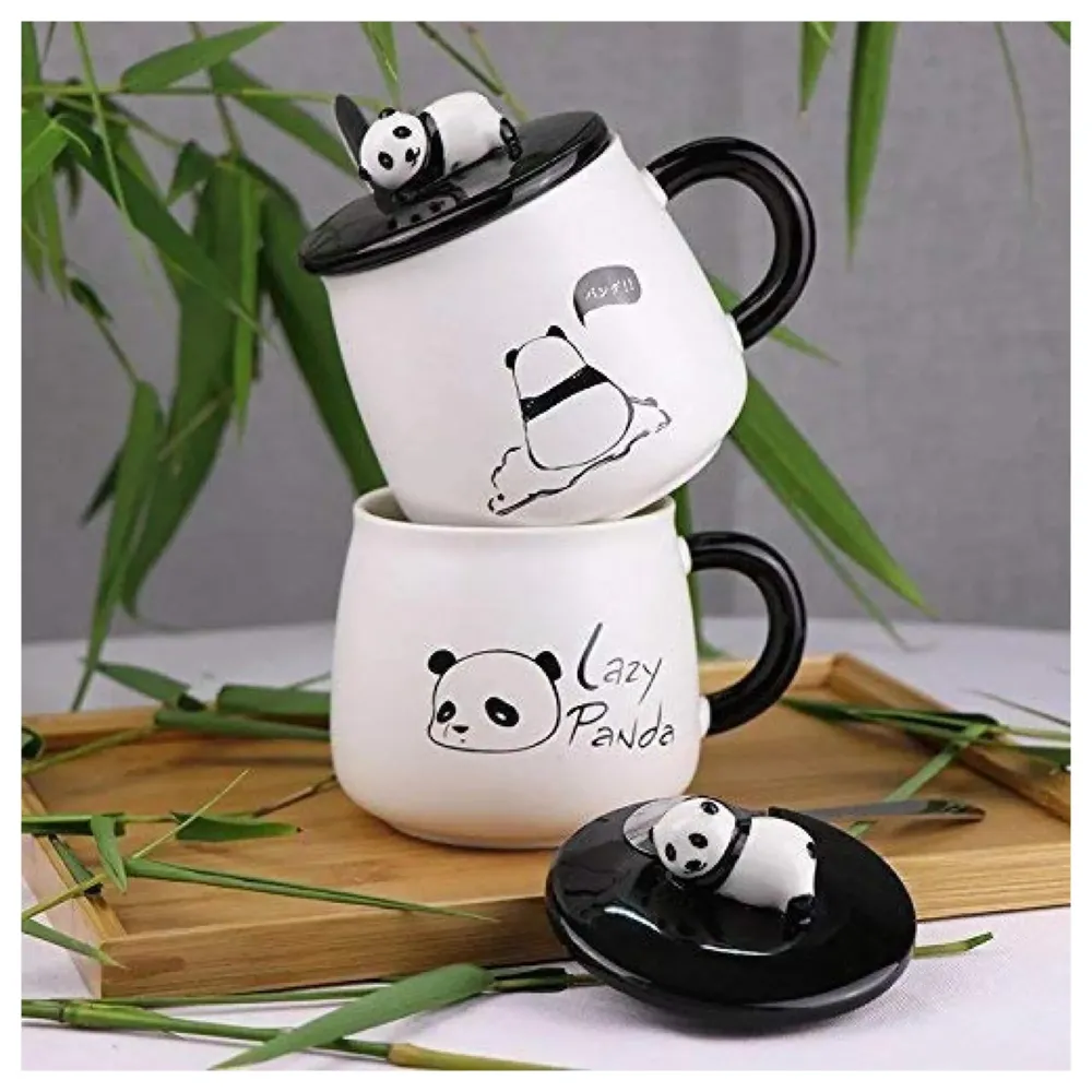 Ceramic Ceramic Mug With Spoon And Lid