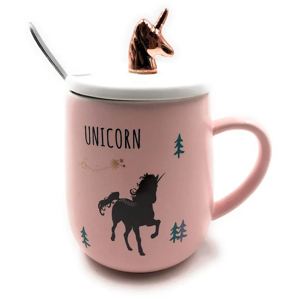 Ceramic Travel Mug - Pink, 350 ml