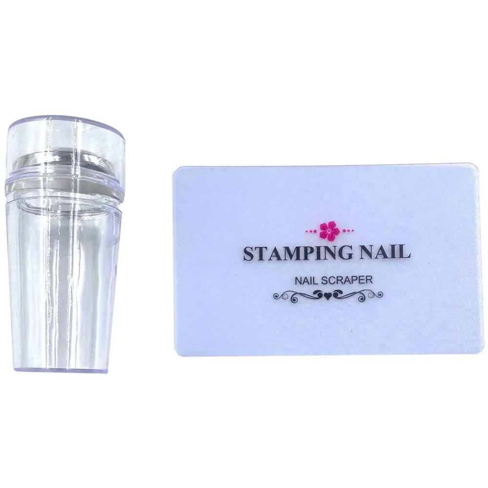 Nail Art 10 Pcs Nail Art Stamping Plates With Stamper And Scraper 12 x 6 Cm (10 Nail Plates)