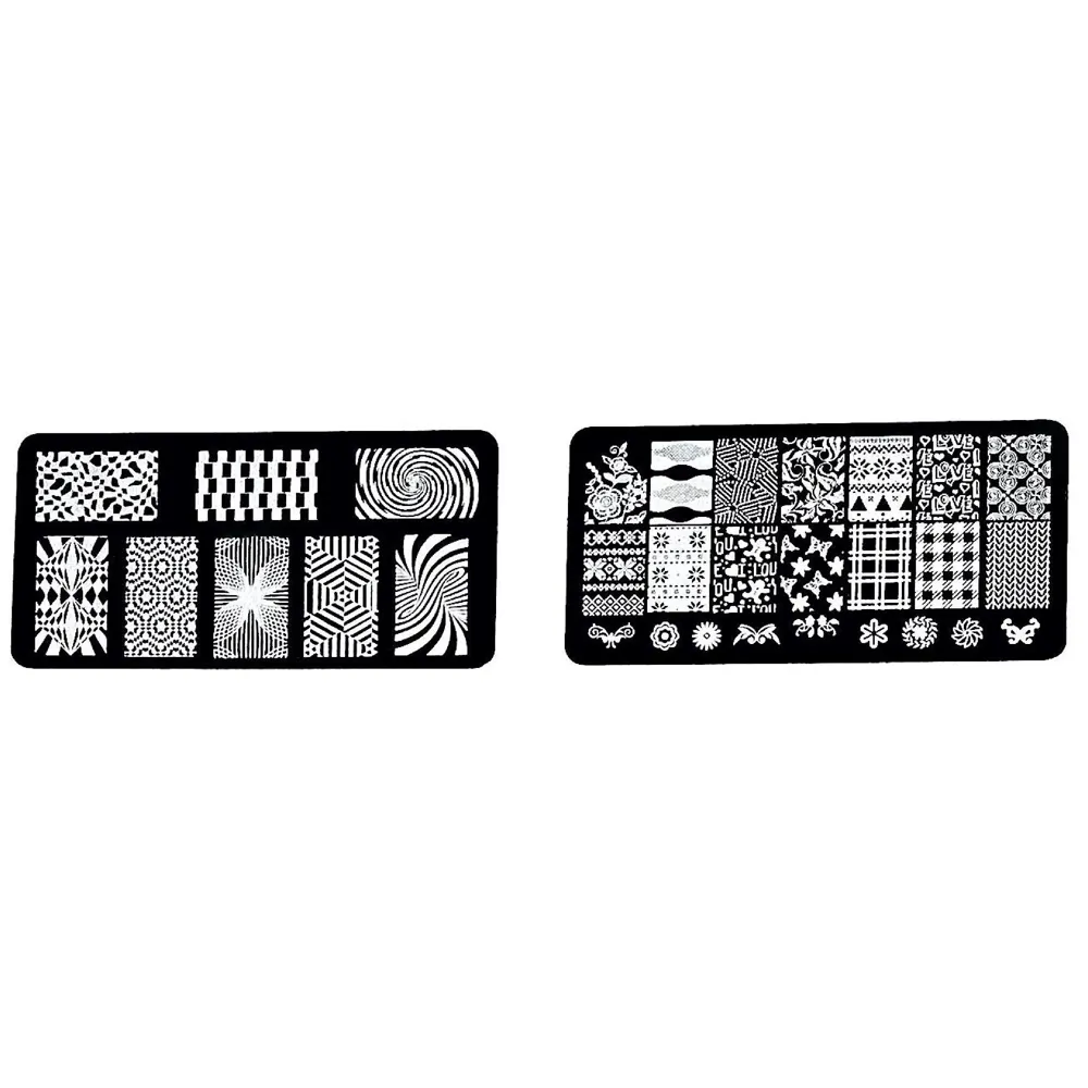 Nail Art Kit 2 plates and Stamper