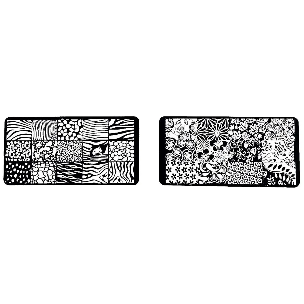 Nail Art Kit 2 plates and Stamper