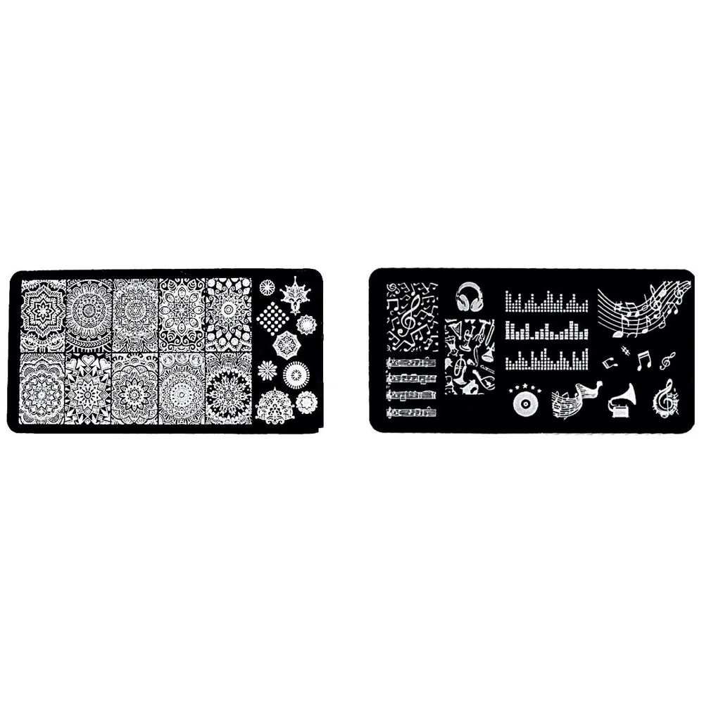Nail Art Kit 2 plates and Stamper