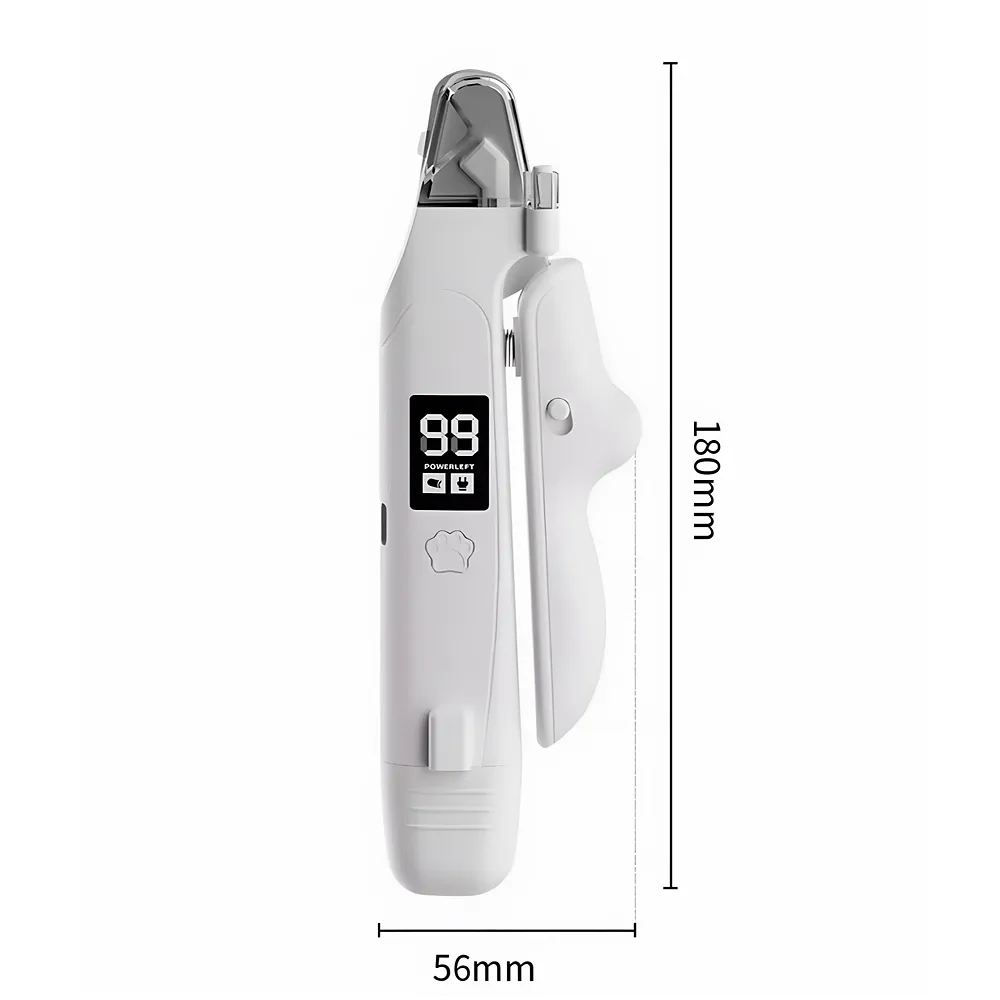 Pet Nail Cutter Clipper Grinder 2 in 1 LED Light 18 cm Dog Cat