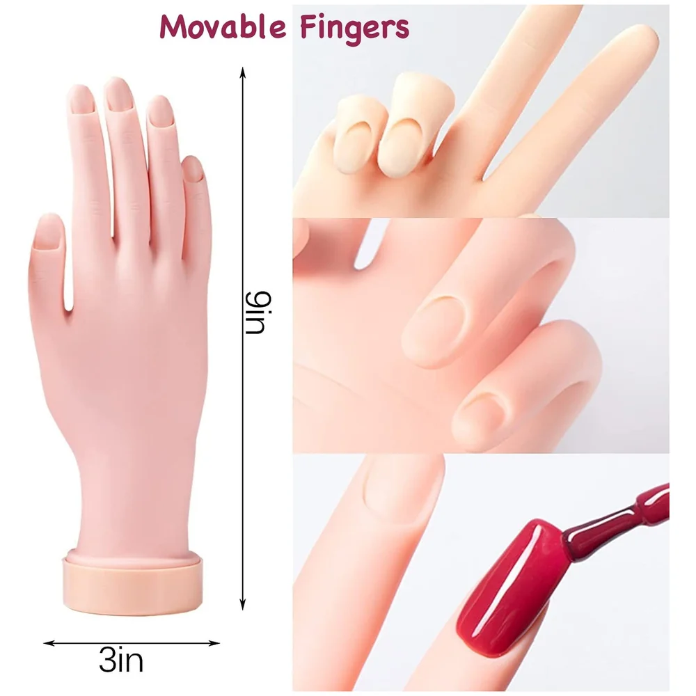 Practice Hand for Nail Art Flexible Plastic Mannequin Display
