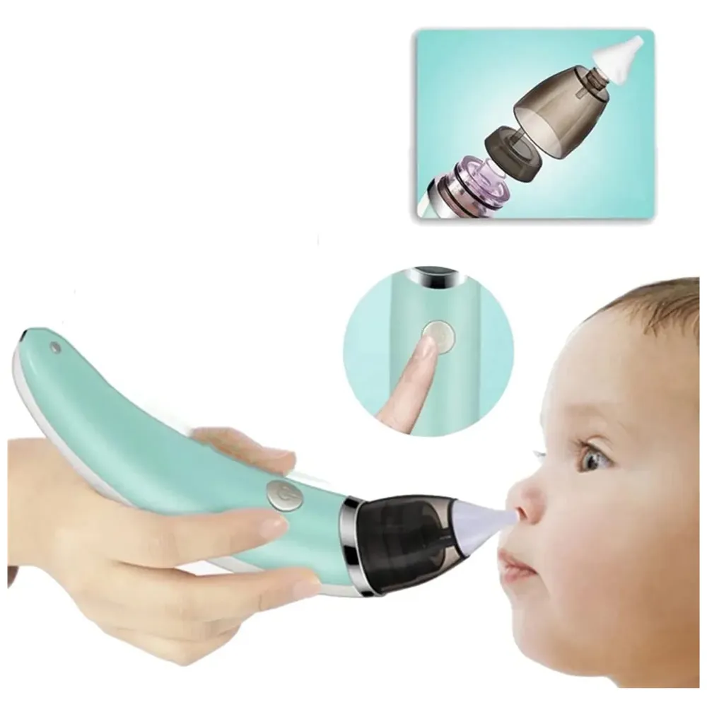 Electric Baby Nasal Aspirator Safe Baby Nose Cleaner Easy Operated Nose Sucker - Relieve Blocked Nose for Babies Infants Toddlers Portable