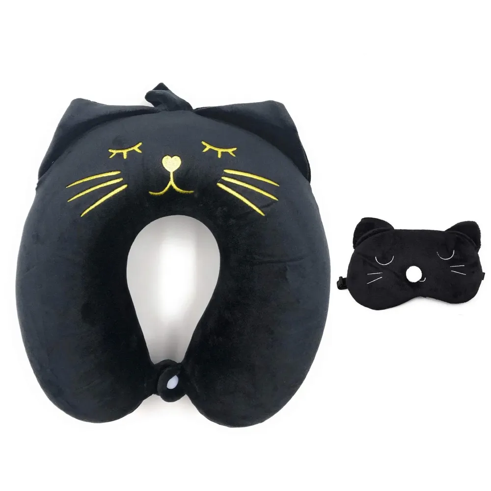 Velvet Neck Pillow (Set of 3) (Multicolored_neck pillow)