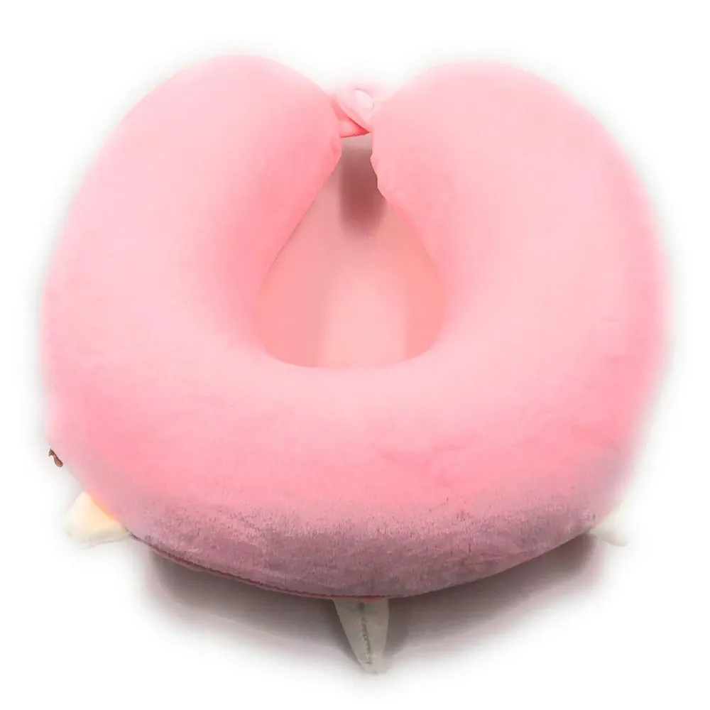 Velvet Neck Pillow (Set of 3) (Pink_neck pillow)