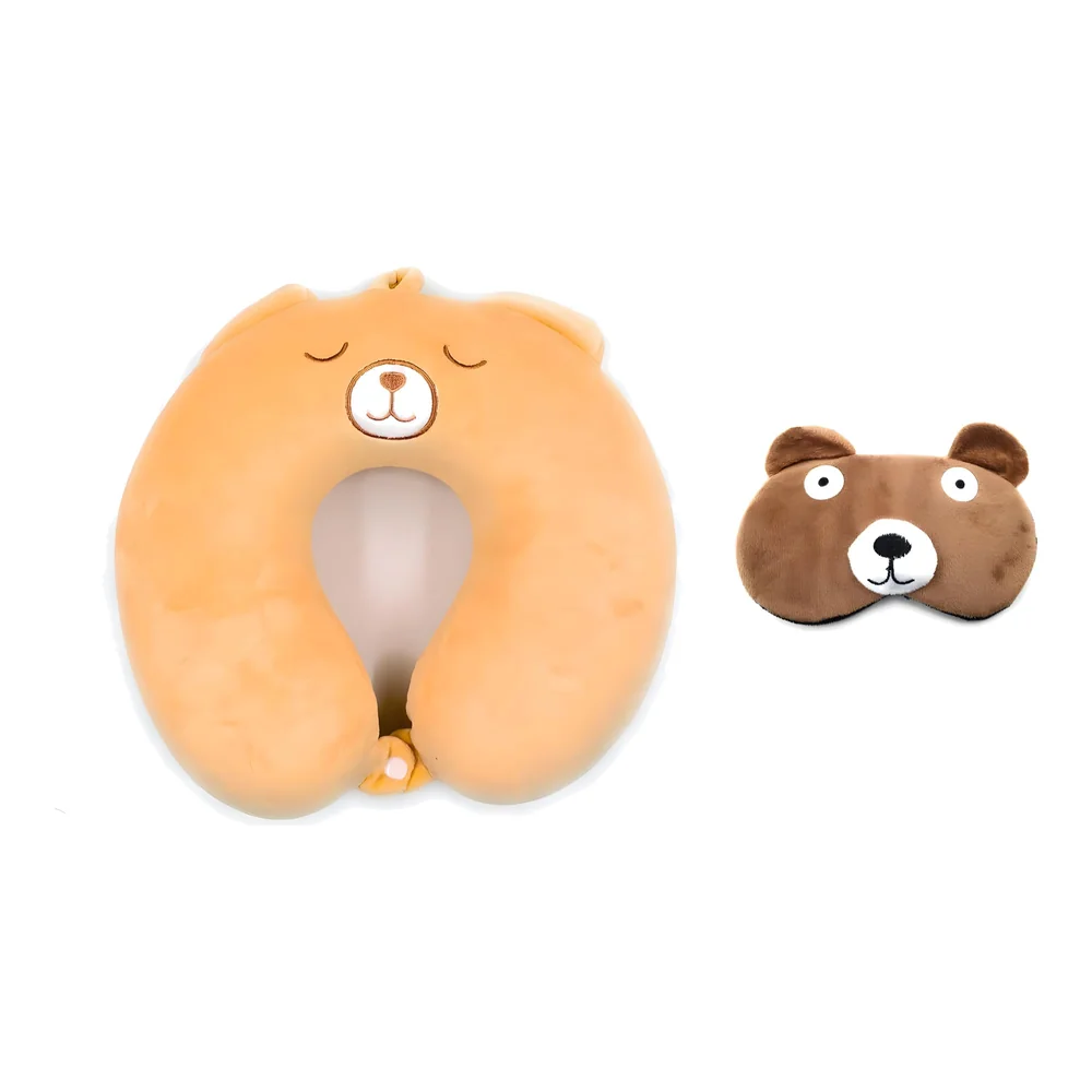 Velvet Neck Pillow (Set of 3) (Multicolored_neck pillow)