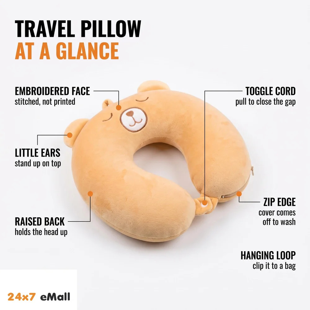 Velvet Neck Pillow (Set of 3) (Multicolored_neck pillow)