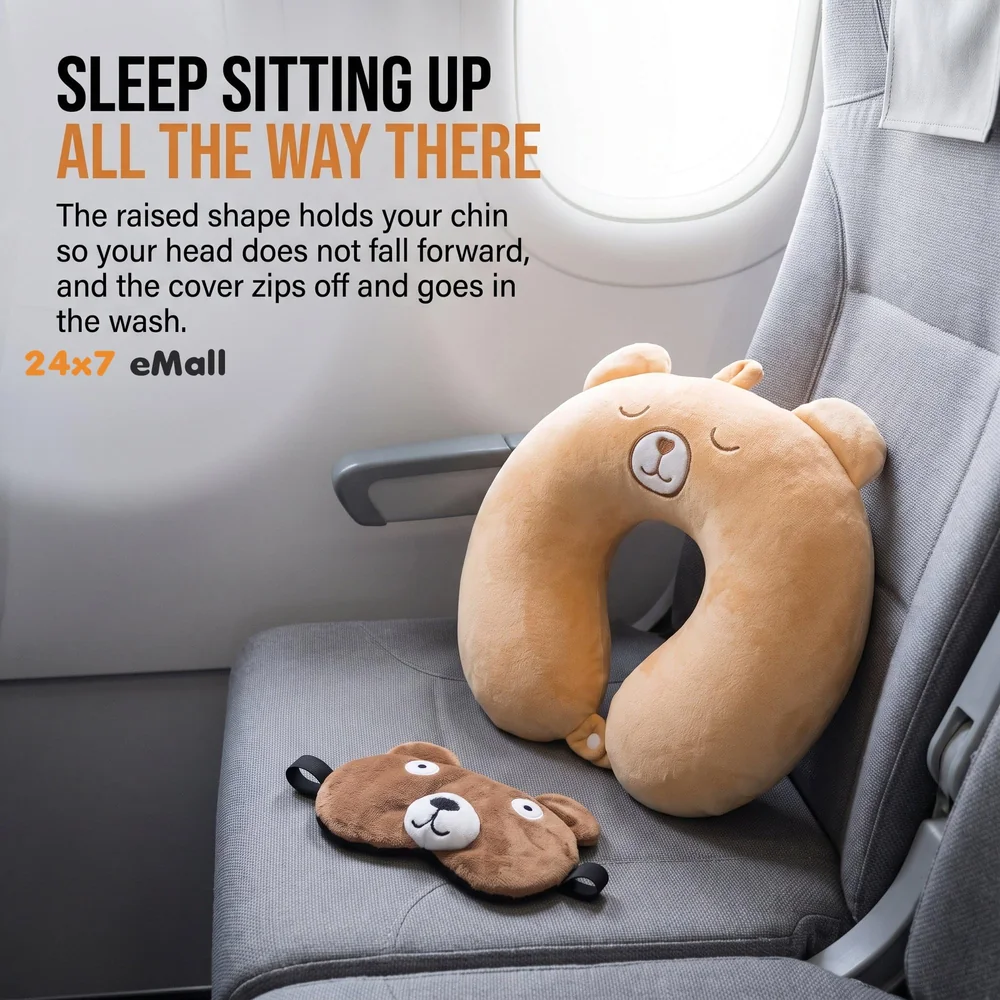 Velvet Neck Pillow (Set of 3) (Multicolored_neck pillow)
