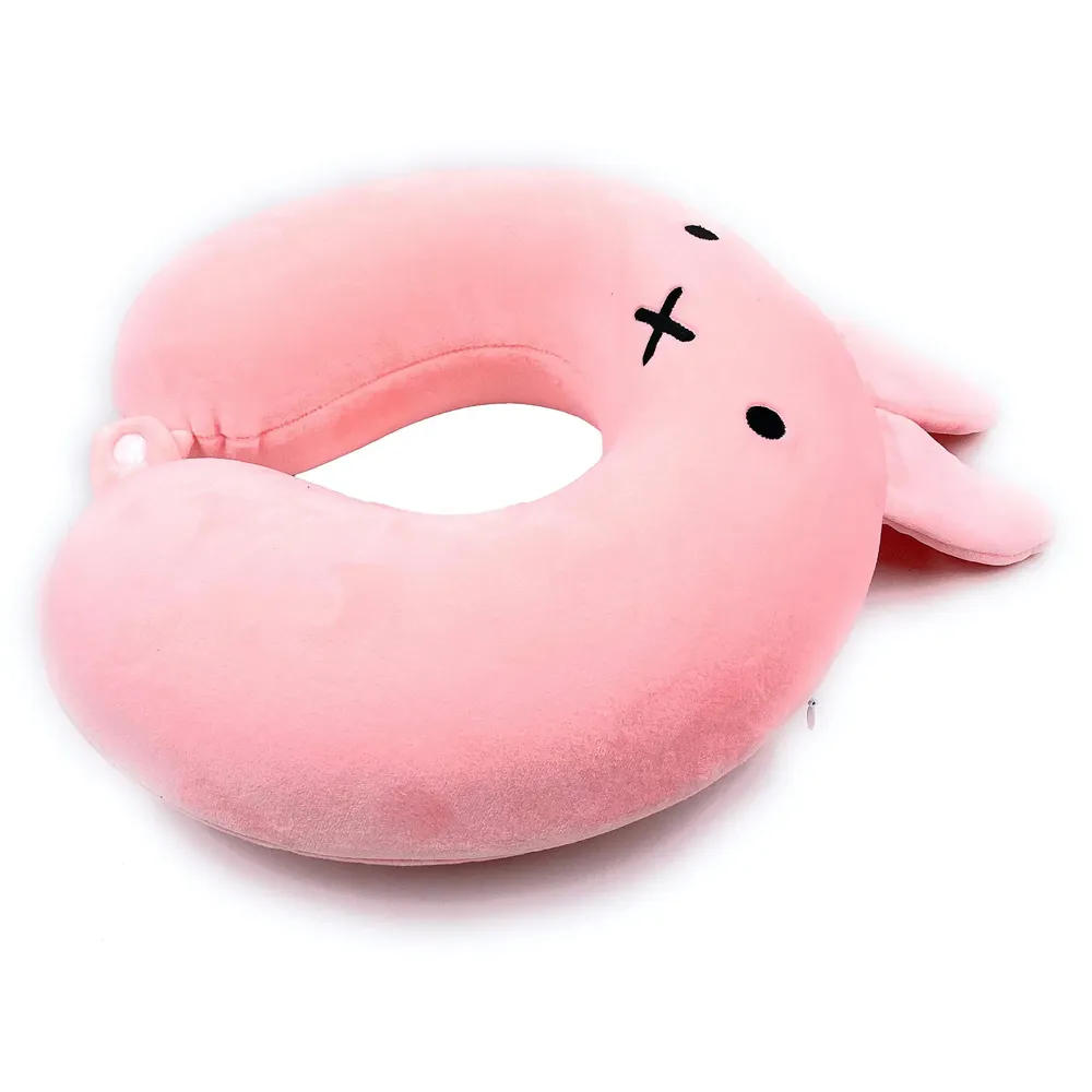 Velvet Neck Pillow (Set of 3) (Black_neck pillow)