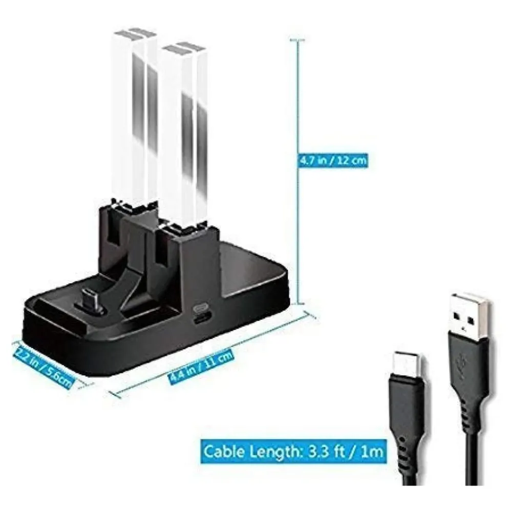Charging Dock for Nintendo Switch Controllers, 4-in-1 Joy Con Charging Dock Station Stand.