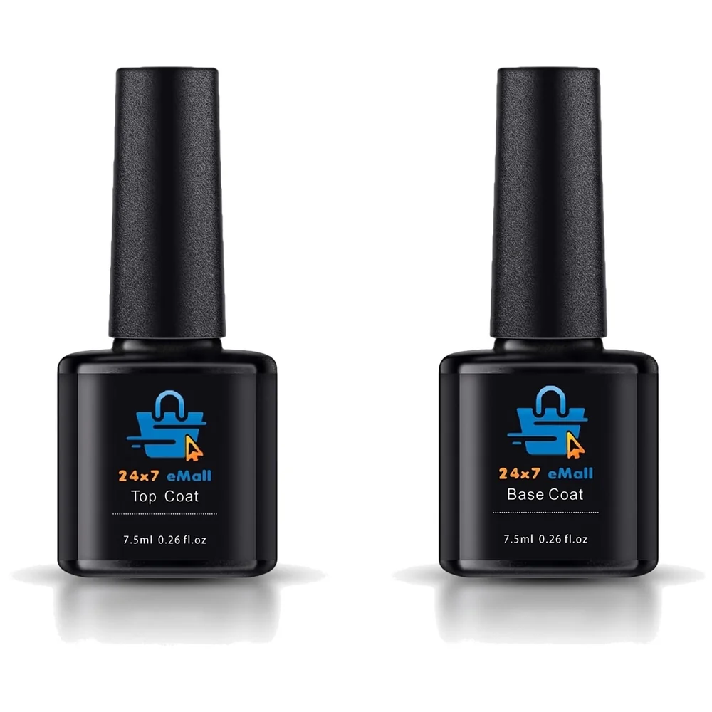 UV Nail Gel Top Coat and Base Coat Set for Gel Polish Manicure