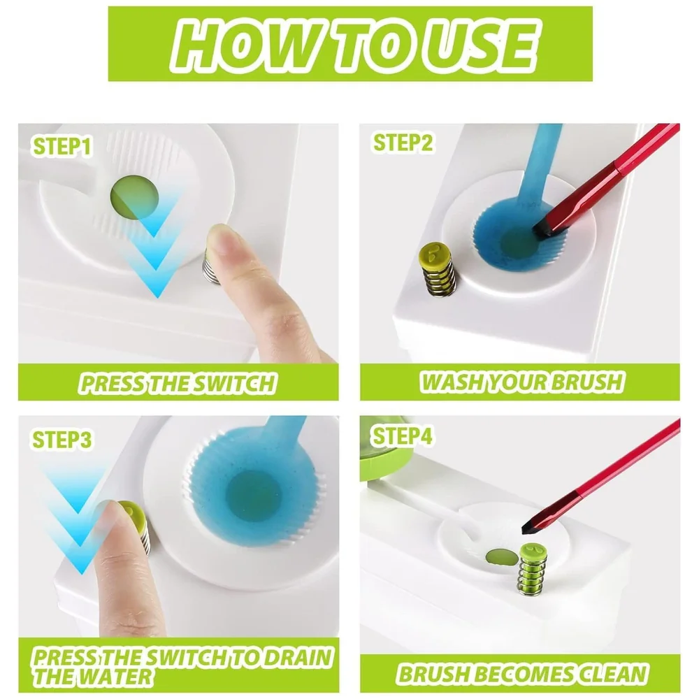 New Paint Brush Cleaner Brush Rinser, Paint Brush with Drain, Multifunctional Paint Brush Cleaner, Paint Brushes Cleaning Tool for Acrylic Paints and Water Colours
