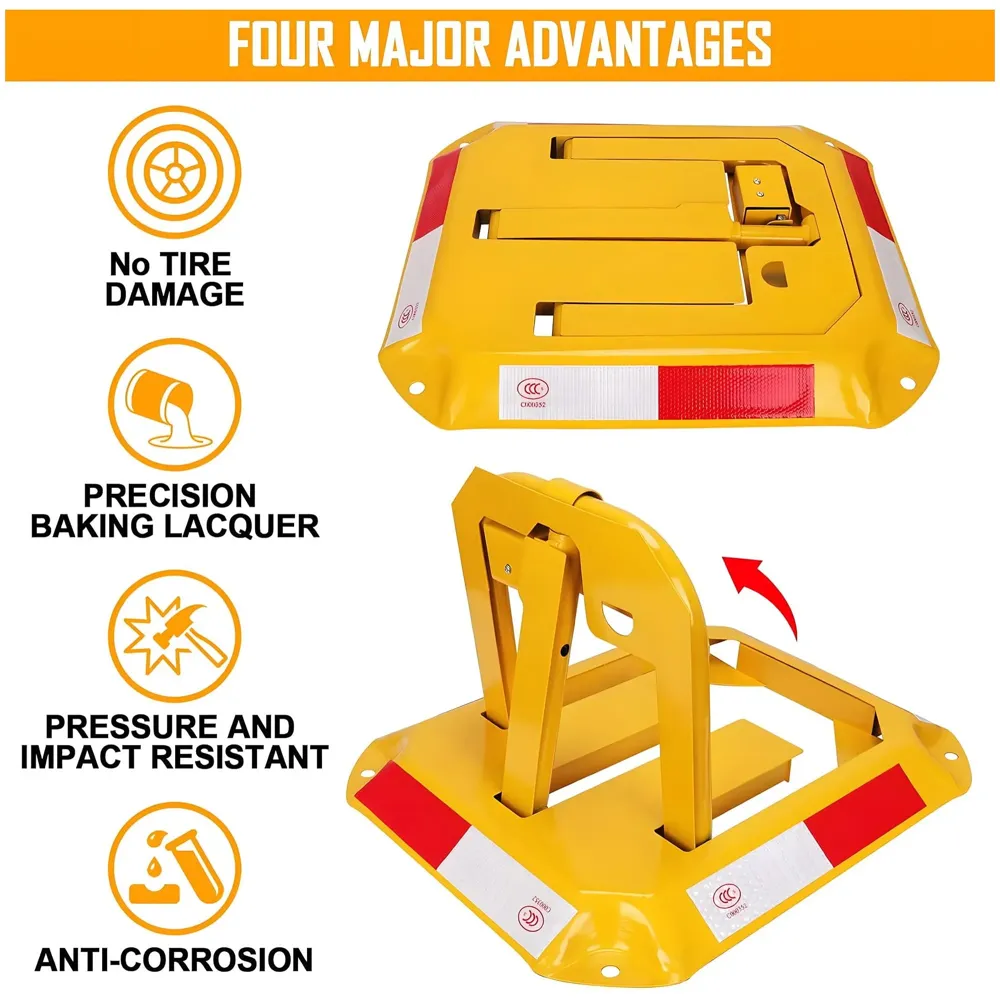 Parking Barrier Parking Space Lock Manual Parking Blocker Thickened Safety Anti Parking Blocker for Private Parking Indoor and Outdoor Use
