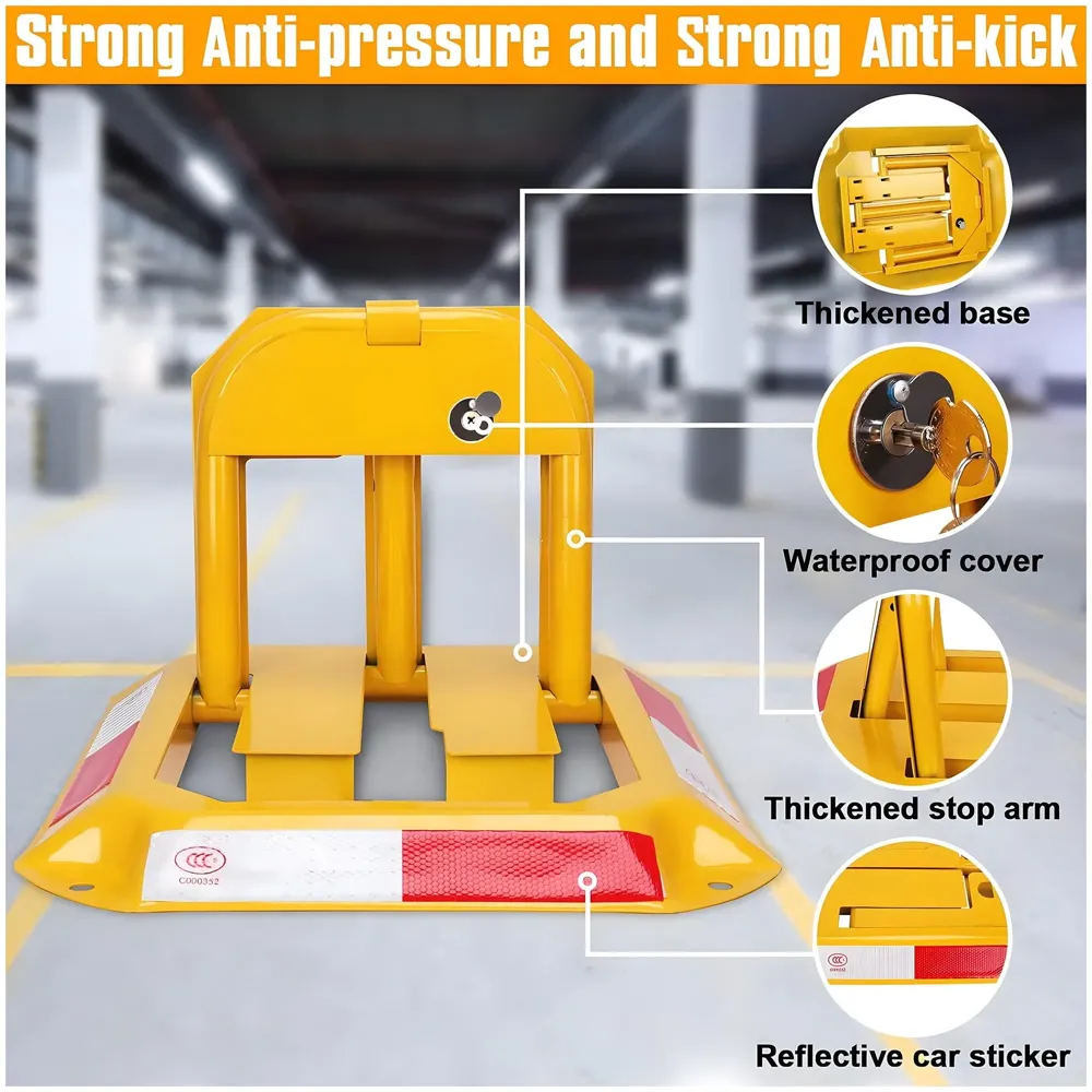 Parking Barrier Parking Space Lock Manual Parking Blocker Thickened Safety Anti Parking Blocker for Private Parking Indoor and Outdoor Use