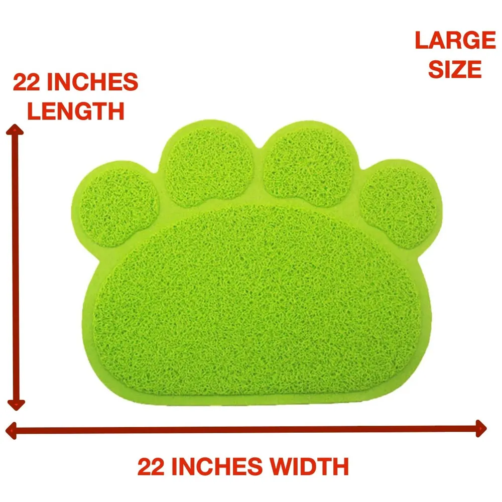 Multi-Purpose Pet Mat for Dogs and Cats ~ Feeding, Sitting, Scratching, House Breaking, Sleeping Placemat (Large 22 x 22 Inches, Light Green)