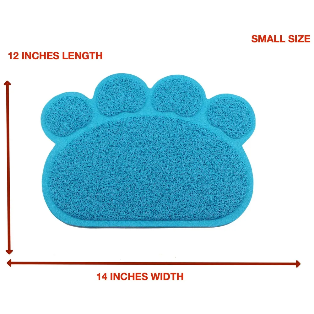 Multi-Purpose Pet Mat for Dogs and Cats ~ Feeding, Sitting, Scratching, House Breaking, Sleeping Placemat (Small 14 x 12 Inches, Sky Blue)