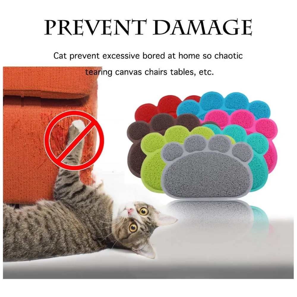 Multi-Purpose Pet Mat for Dogs and Cats ~ Feeding, Sitting, Scratching, House Breaking, Sleeping Placemat (Small 14 x 12 Inches, Sky Blue)