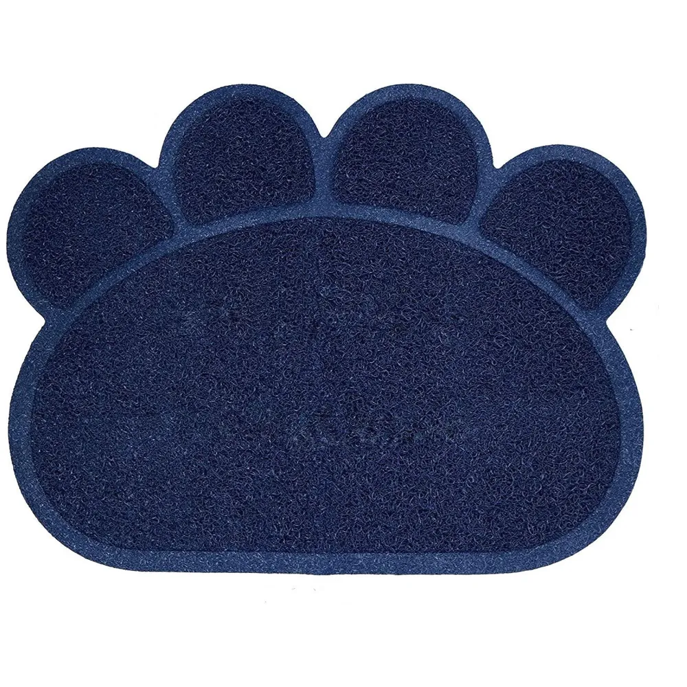 Multi-Purpose Pet Mat for Dogs and Cats ~ Feeding, Sitting, Scratching, House Breaking, Sleeping Placemat (Small 14 x 12 Inches, Dark Blue)