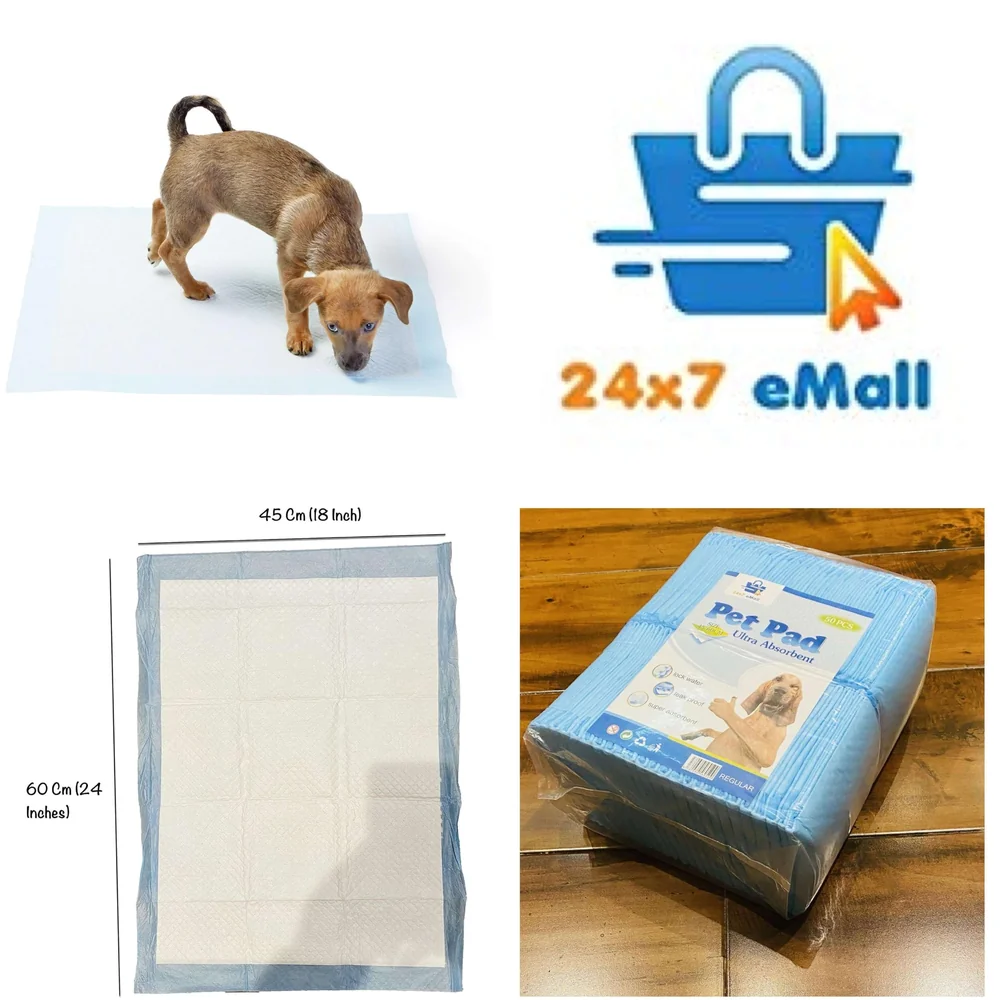 50 Pcs Puppy Training Pad ~ Pee Pads Potty Training 45 X 60 CMS, 50 pc Packing