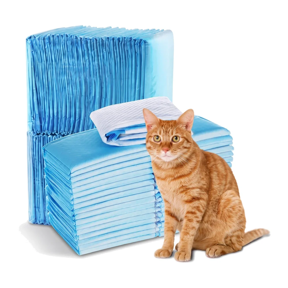 100 Pcs Cat Litter Box Pads 33 x 45 cm Urine Absorption No Mess