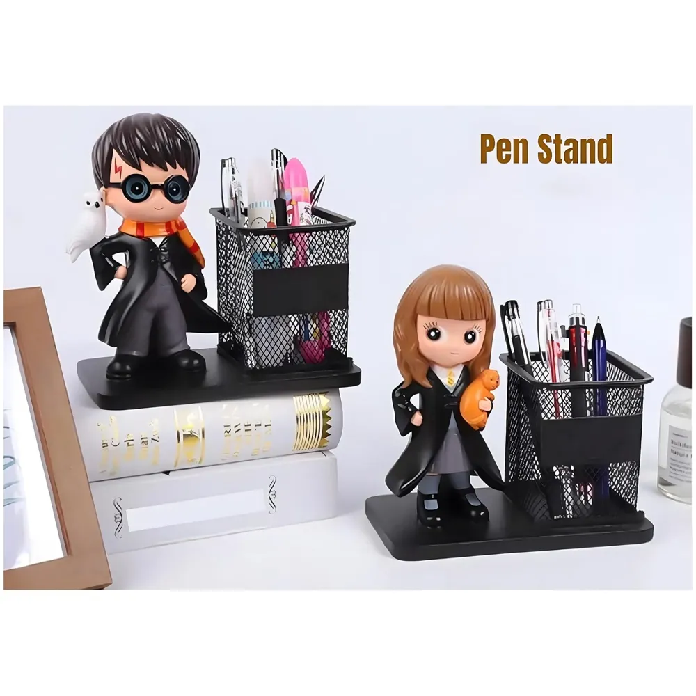 Wizard Pen stand For Wizards And Witches Desk Pen Holder Mesh Decoration For Home And Office Study Work Black – 17.5 x 16.5 x 8.5 Cm (Girl)