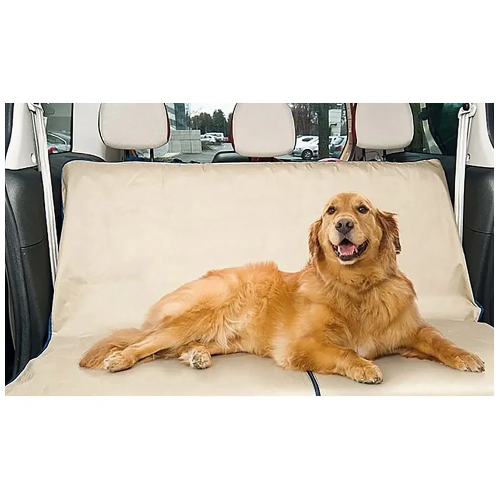 Dog Car Seat Cover, Waterproof & Scratch Proof & Nonslip Back Seat Cover, Dog Travel Hammock with Seat Anchors, Machine Washable, Durable, Universal fits All Cars, Pet Cover 56.7 x 56.7 inches