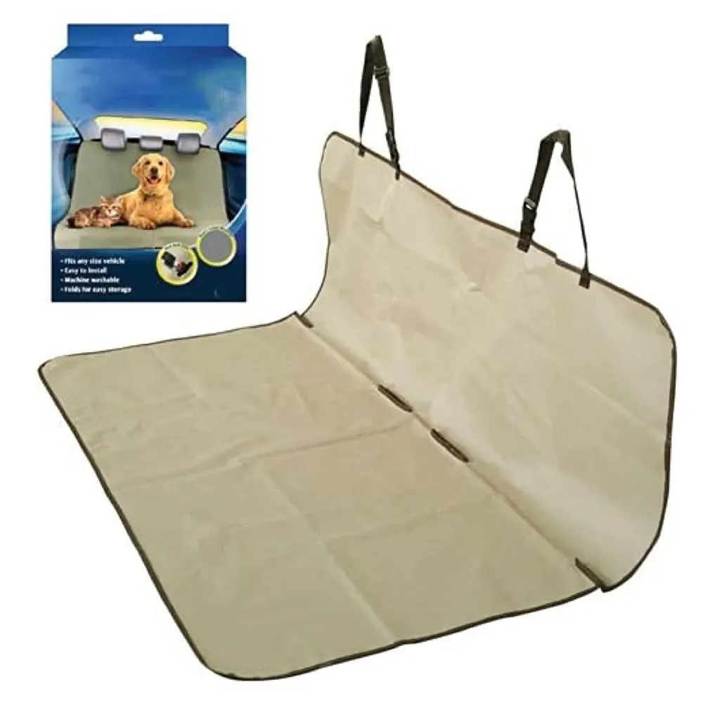 Dog Car Seat Cover, Waterproof & Scratch Proof & Nonslip Back Seat Cover, Dog Travel Hammock with Seat Anchors, Machine Washable, Durable, Universal fits All Cars, Pet Cover 56.7 x 56.7 inches