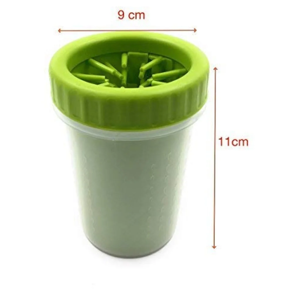 Small Breeds Portable Durable Cleaning Cup with Silicone Bristles Pet Paw Cleaner, 1 Piece