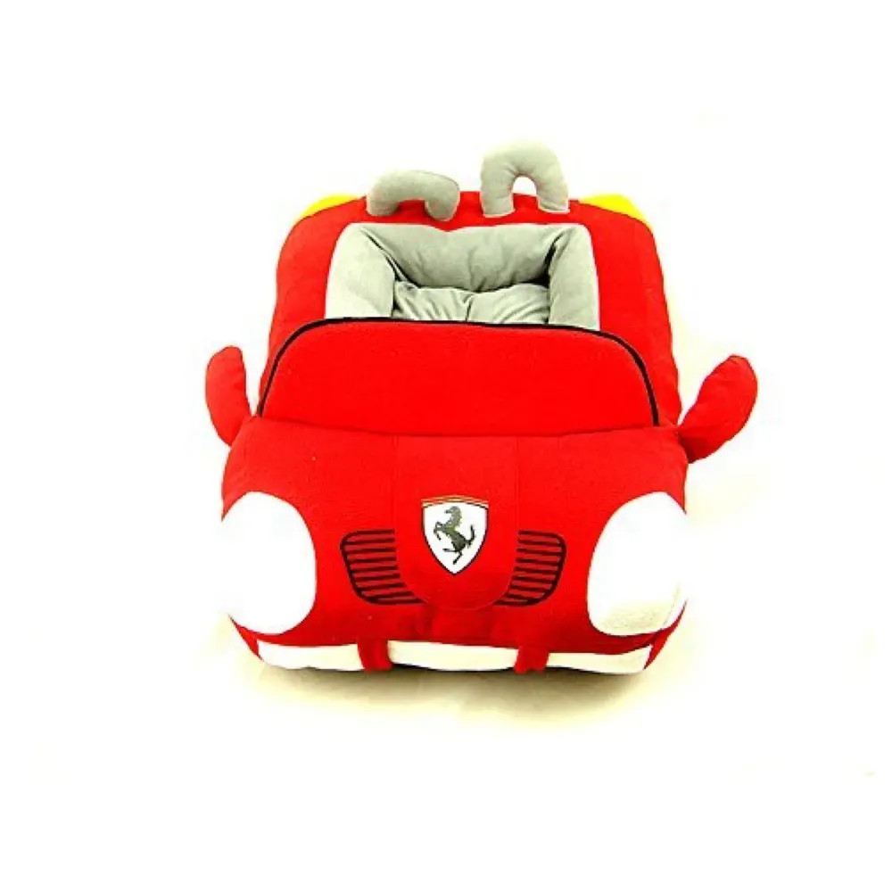 Cute Cozy Black Car Pet Beds Cover for Small to Medium Size Dog 27.6" X 19.7" X 7.9" (Red)