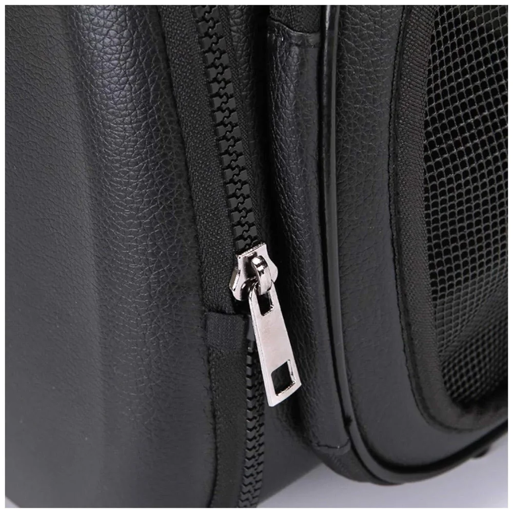 Pet Carrier, Solid Colours Hard Cover Portable Tote Soft Breathable Comfort Transport Shoulder Bag for Small cat Dog – 42 x 26 x 32cm (Black)