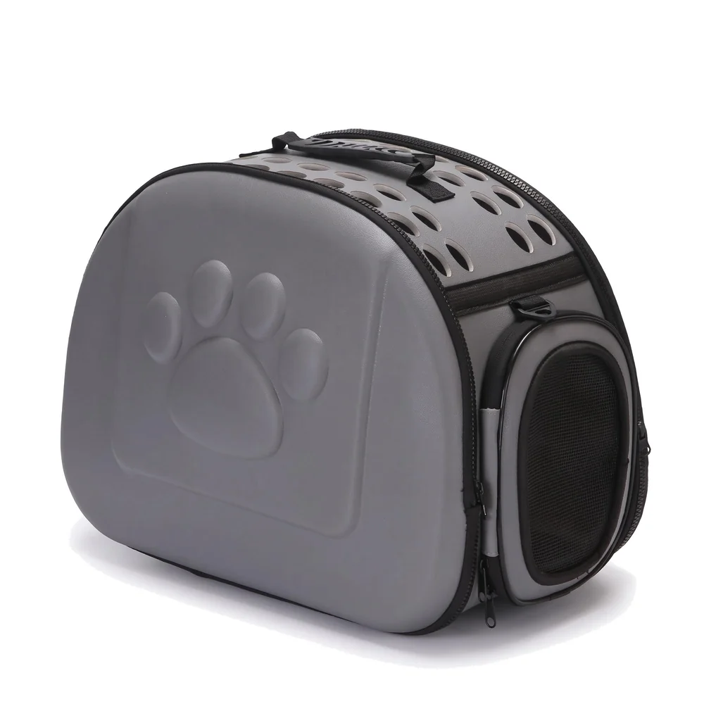 Pet Carrier, Solid Colours Hard Cover Portable Tote Soft Breathable Comfort Transport Shoulder Bag for Small cat Dog – 42 x 26 x 32cm (Grey)