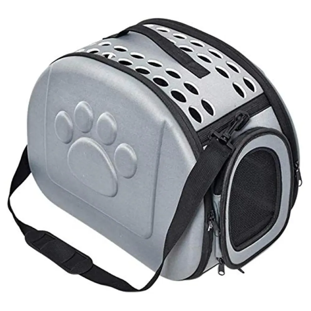 Pet Carrier, Solid Colours Hard Cover Portable Tote Soft Breathable Comfort Transport Shoulder Bag for Small cat Dog – 42 x 26 x 32cm (Grey)