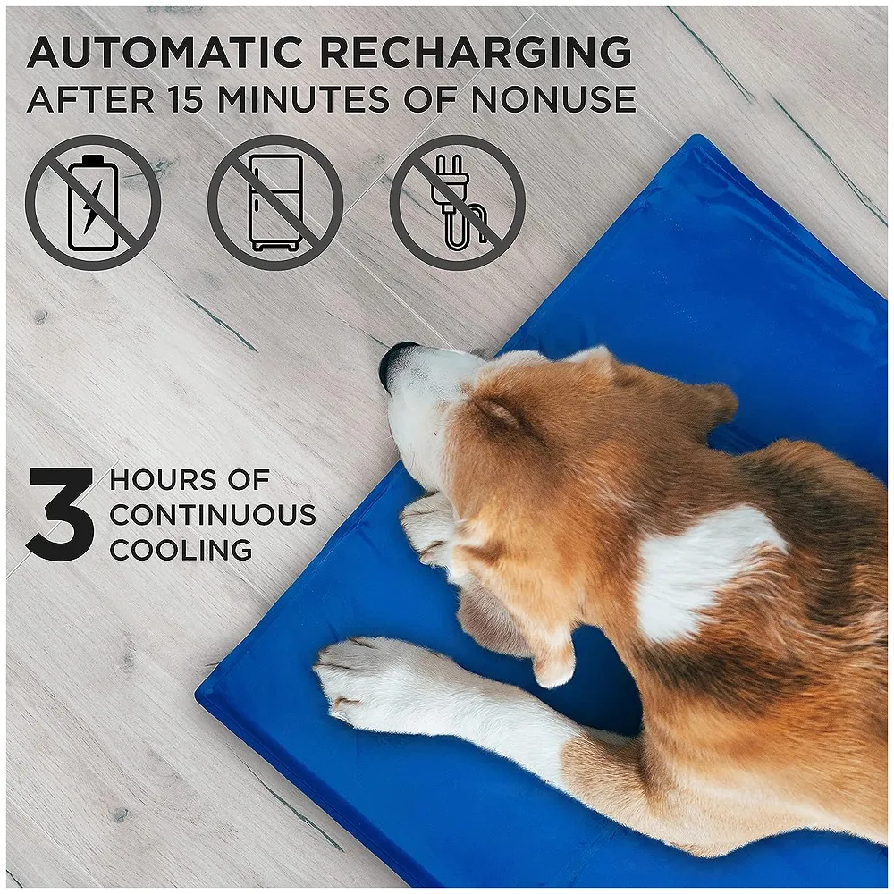 Dog Cooling Mat 90 x 50 cm Pressure Activated Self Cooling Gel