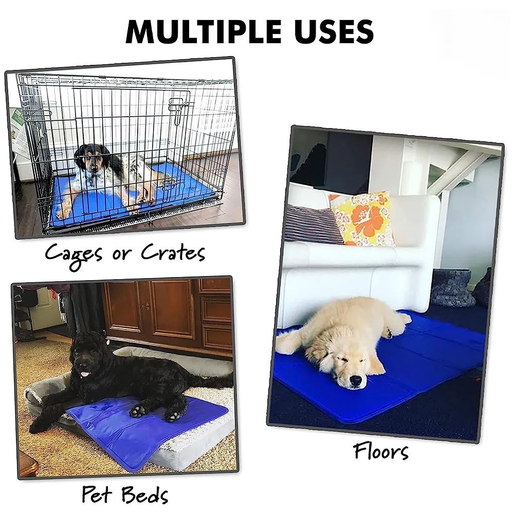 Dog Cooling Mat 90 x 50 cm Pressure Activated Self Cooling Gel