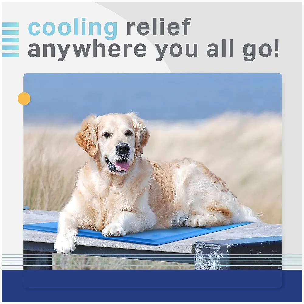 Dog Cooling Mat 90 x 50 cm Pressure Activated Self Cooling Gel