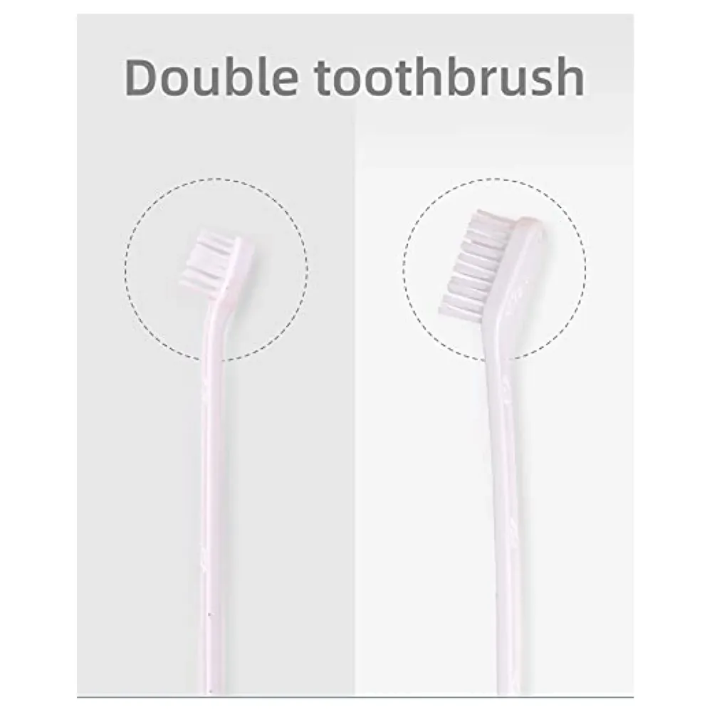Chicken Dog Tooth Brushing Kit Teeth Cleaning Kit Plaque and Tartar Control Toothpaste with 3 Toothbrush for Dogs Eliminates Bad Breath, Dog Toothpaste Chicken Flavour.