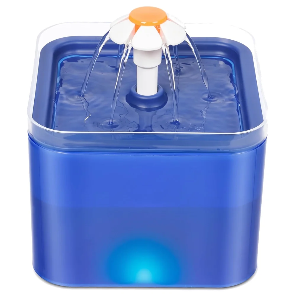 Pet Fountain with Light LED, Automatic Cat Fountain Dog Fountain with Filter Pet Bowl Water Dispenser for Cats, Dogs, Multiple Pets, Drinking Fountain.