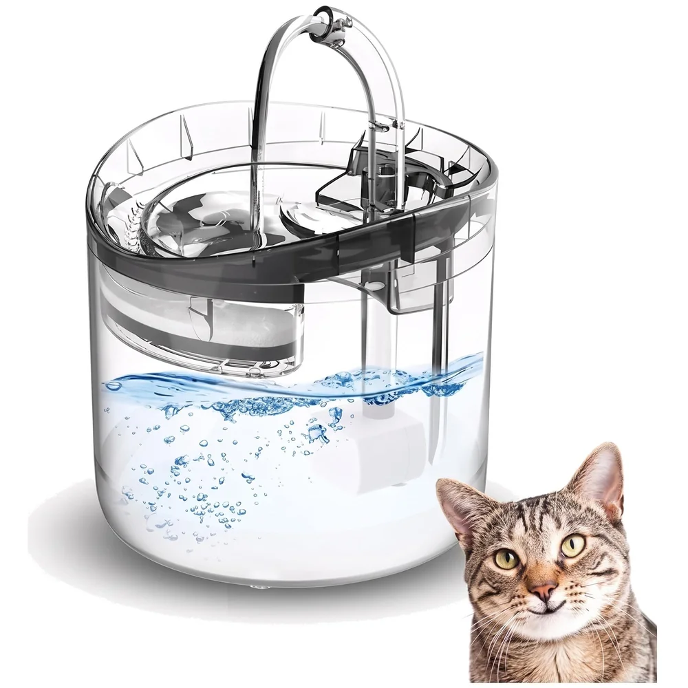 Cat Fountain Transparent Round Filter 2 Flow 16.5 x 15.5 cm Auto