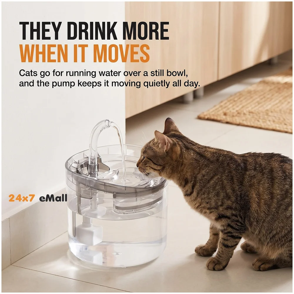 Cat Fountain Transparent Round Filter 2 Flow 16.5 x 15.5 cm Auto