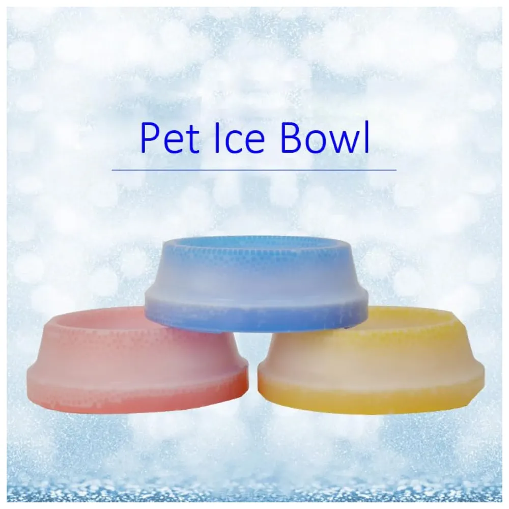 Pet Ice Frosty Bowl Dogs Cats Rabbit Cooling Bowl Frosty Chilled Pet Bowl Pet Cool Fresh Water Bowl Dog Cat Bowl Cooling Water Feeder Pet Summer Freezable Chilled Water