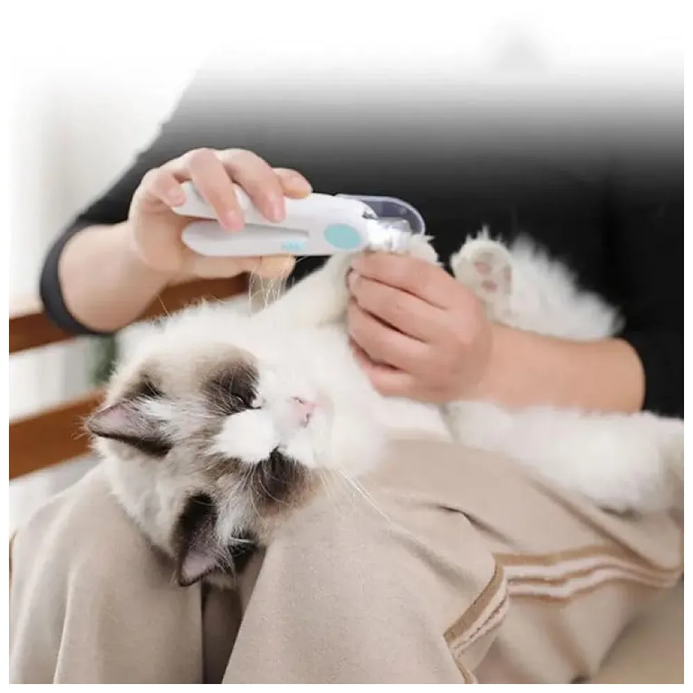 Pets Nail Trimmer, Dog and Cat Nail Cutter Clipper LED Lights for Pets Nail Grinder Filer Grooming Pet for All Breeds - Premium