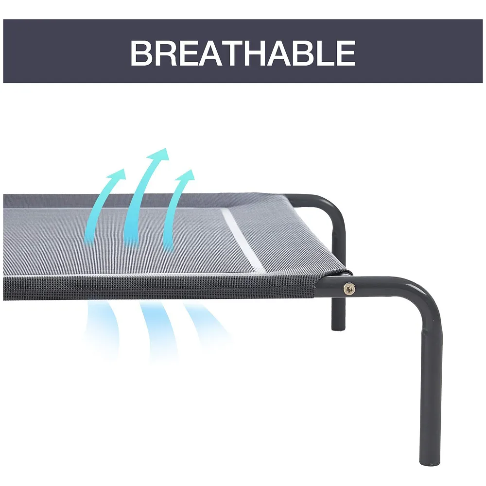 Elevated Dog Bed, Portable Raised Pet Cot, Sturdy & Breathable Mat, Durable Mesh Fabric, No-Slip Feet, Indoor or Outdoor Use. (Medium (36 x 24 Inch)) - Premium