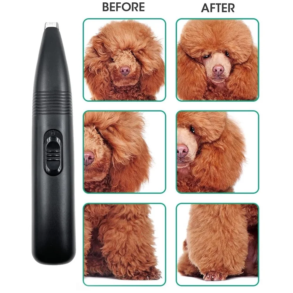 Pet Paw Shaver Trimmer Fine Hair Inside Paws Precise Cut Black