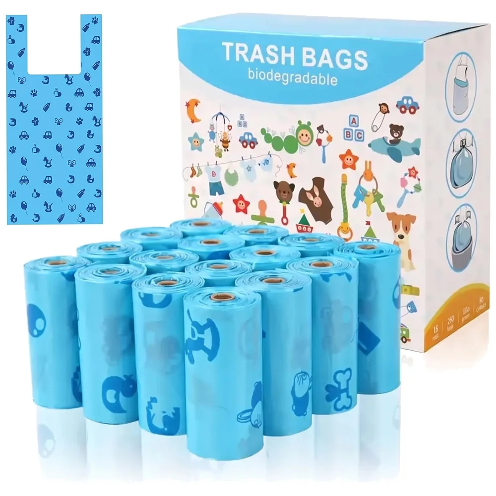 100 Pcs Large Dog Poo Bags Leak Proof Thick Plastic Waste Pick Up