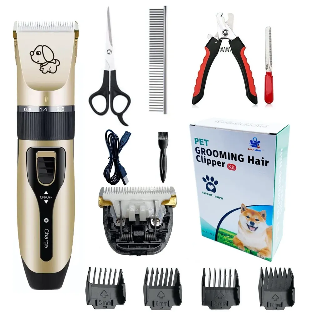 Professional Automatic Battery Powered Rechargeable Unisex Pet Hair Trimmer For Dogs And Cats (Trimmer + Extra Blade)