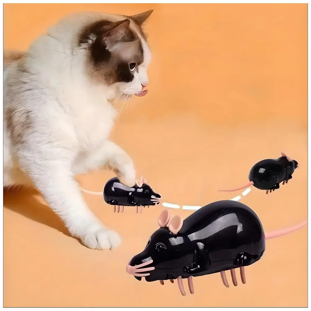 Automatic Vibrating Mouse Cat Teaser Toy Small Size for Kittens