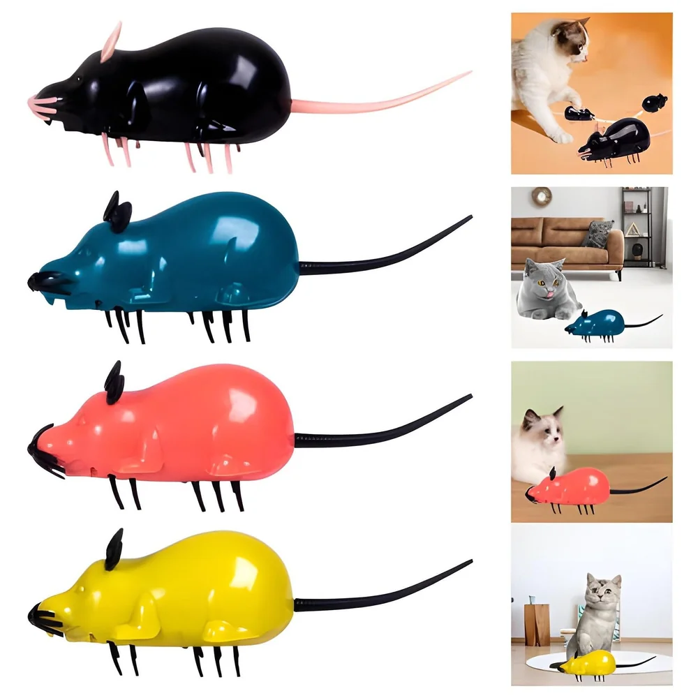 Automatic Vibrating Mouse Cat Teaser Toy Small Size for Kittens