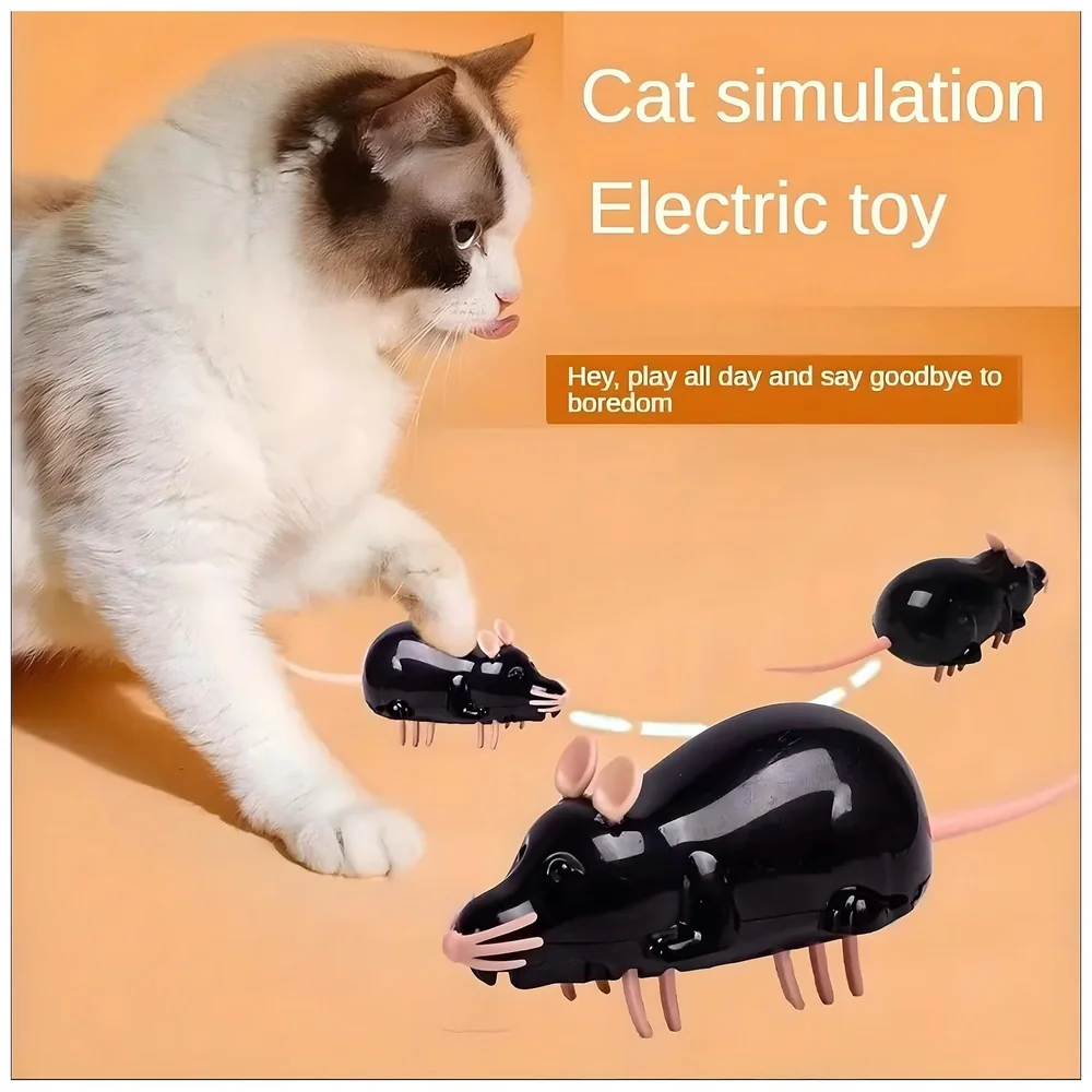 Automatic Vibrating Mouse Cat Teaser Toy Small Size for Kittens
